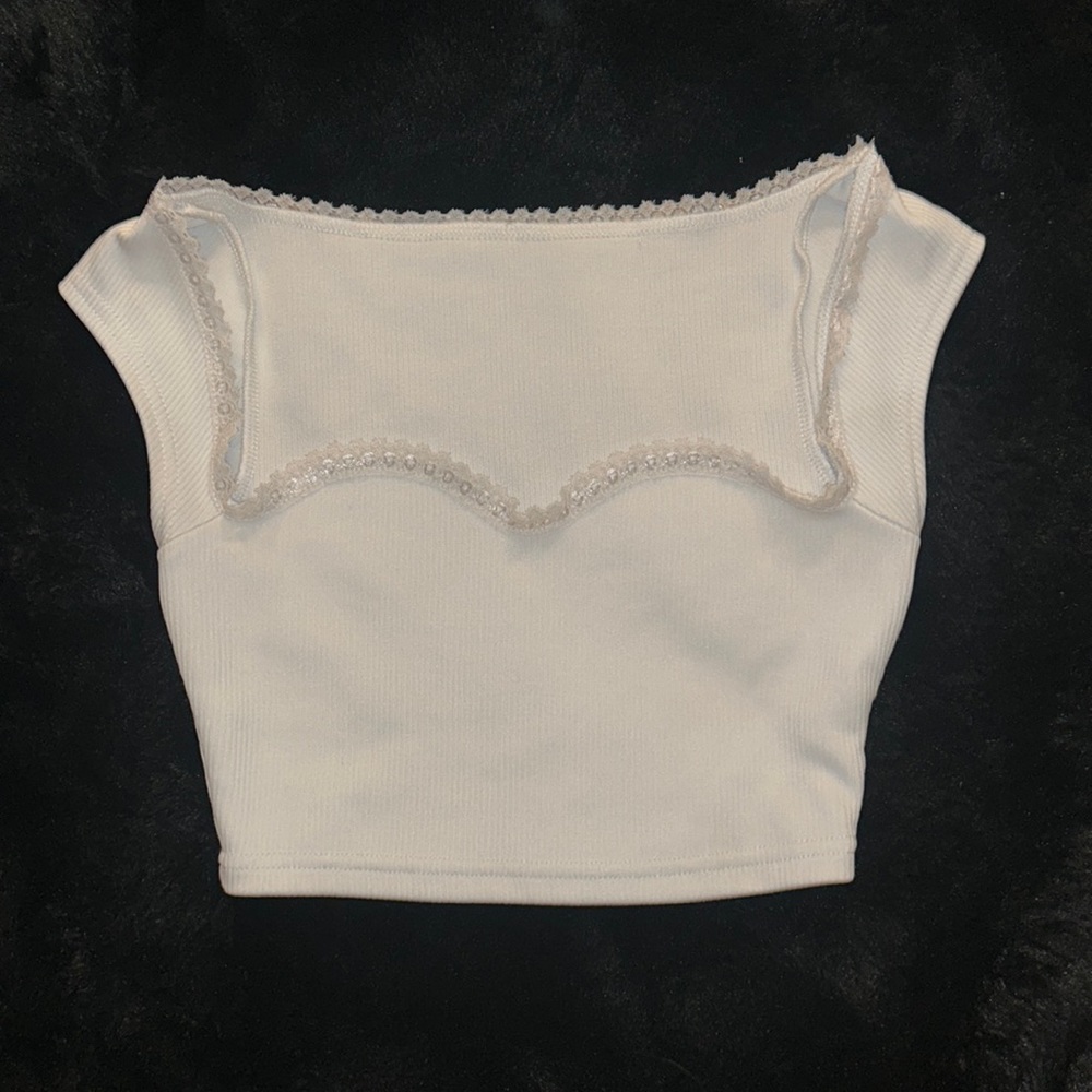 Cute White Cropped Top